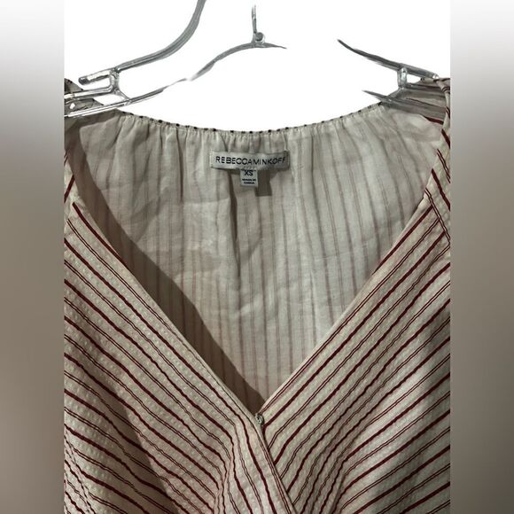 Rebecca Minkoff Red Multi Melly Wrap Top XS - Picture 4 of 6